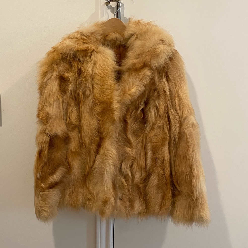 Hip length Fox fur jacket